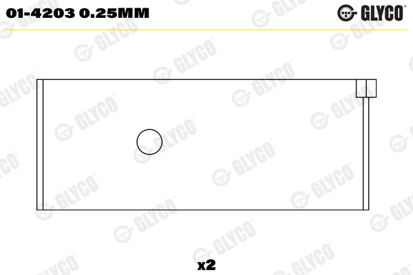 Drijfstanglager Glyco 01-4203 0.25mm