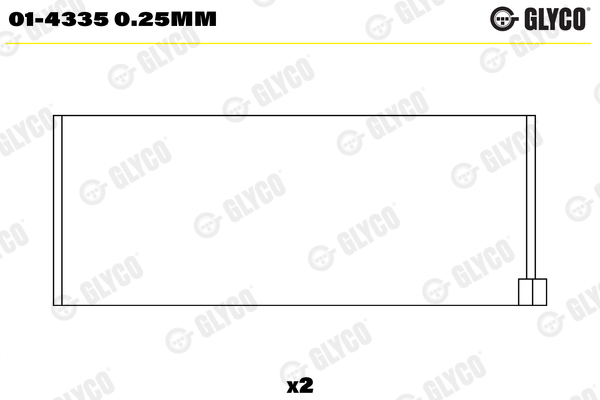 Drijfstanglager Glyco 01-4335 0.25mm