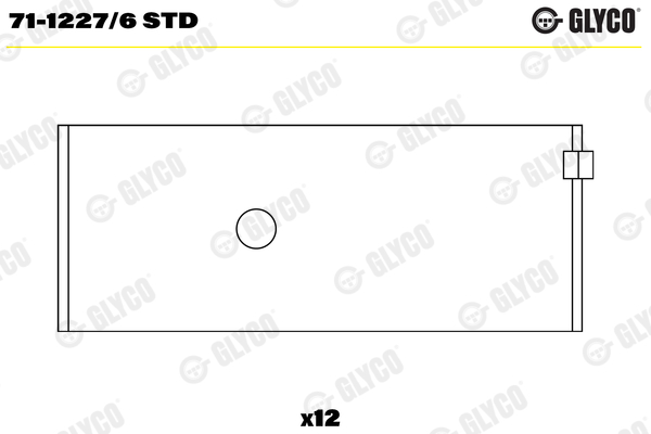 Drijfstanglager Glyco 71-1227/6 STD