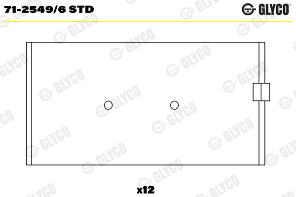 Drijfstanglager Glyco 71-2549/6 STD
