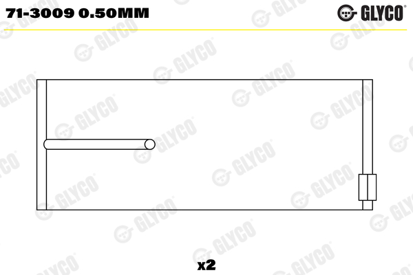 Drijfstanglager Glyco 71-3009 0.50mm