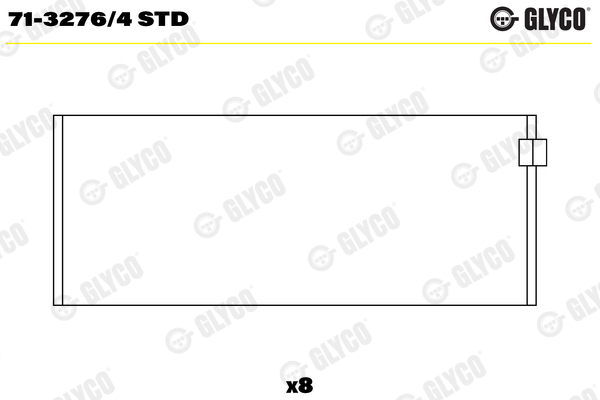 Drijfstanglager Glyco 71-3276/4 STD