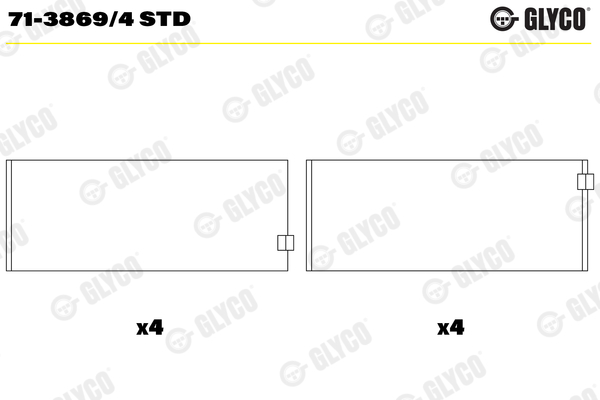 Drijfstanglager Glyco 71-3869/4 STD