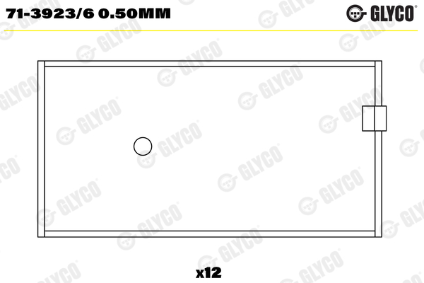 Drijfstanglager Glyco 71-3923/6 0.50MM