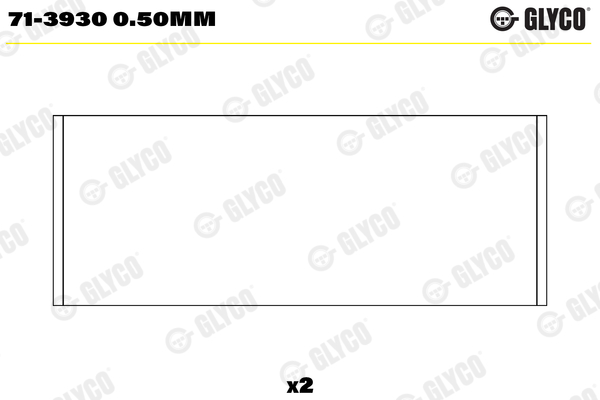 Drijfstanglager Glyco 71-3930 0.50mm