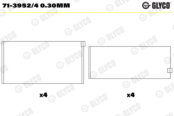 Glyco Drijfstanglager 71-3952/4 0.30mm