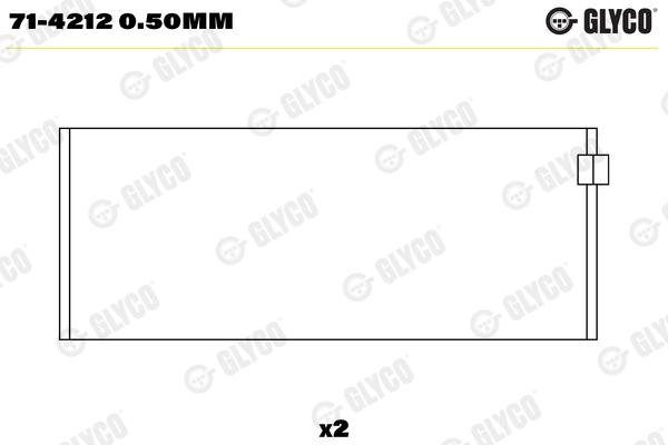 Drijfstanglager Glyco 71-4212 0.50mm