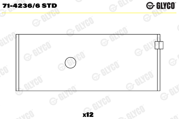 Drijfstanglager Glyco 71-4236/6 STD