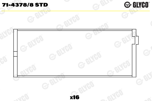 Drijfstanglager Glyco 71-4378/8 STD