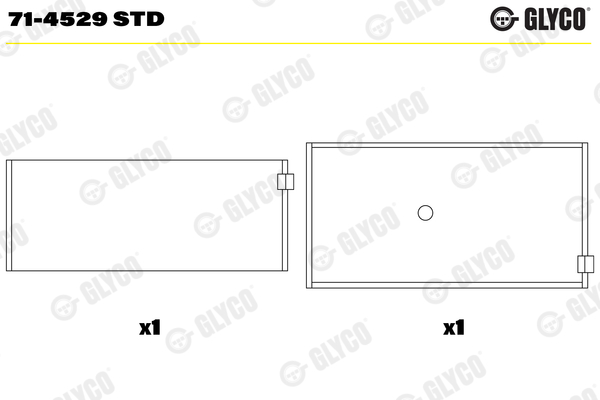 Drijfstanglager Glyco 71-4529 STD