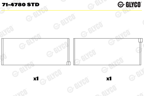 Drijfstanglager Glyco 71-4780 STD