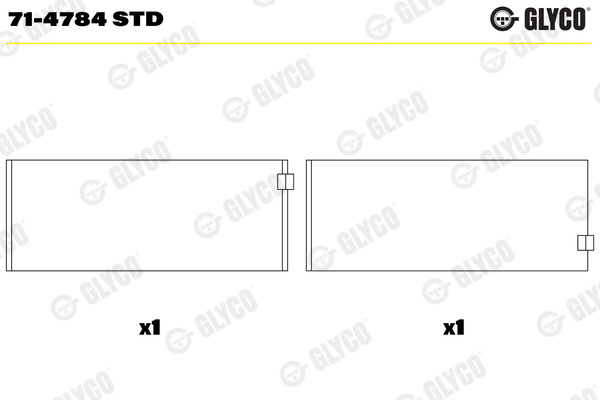 Drijfstanglager Glyco 71-4784 STD