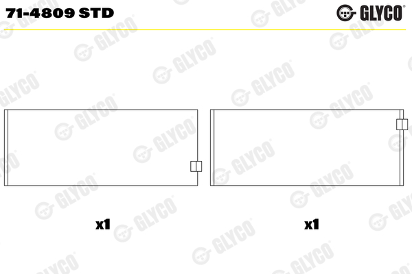 Drijfstanglager Glyco 71-4809 STD