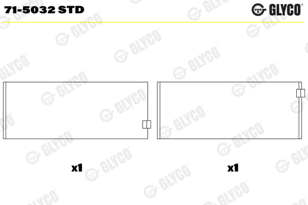 Drijfstanglager Glyco 71-5032 STD