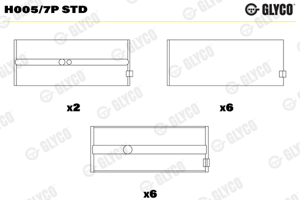 Hoofdlager Glyco H005/7P STD