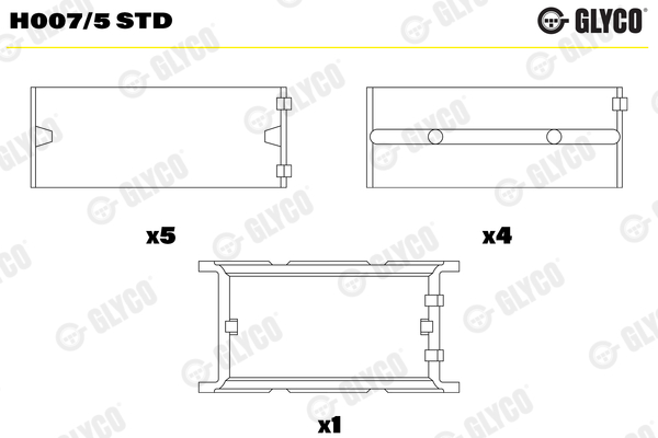 Hoofdlager Glyco H007/5 STD