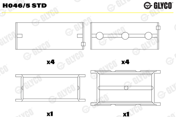 Hoofdlager Glyco H046/5 STD