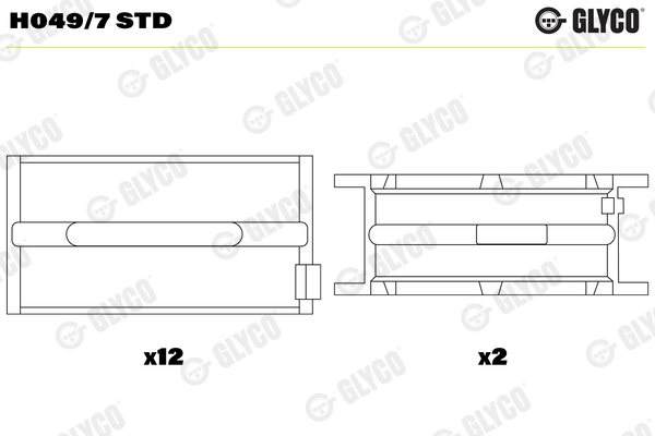 Hoofdlager Glyco H049/7 STD