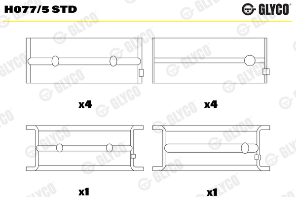 Hoofdlager Glyco H077/5 STD