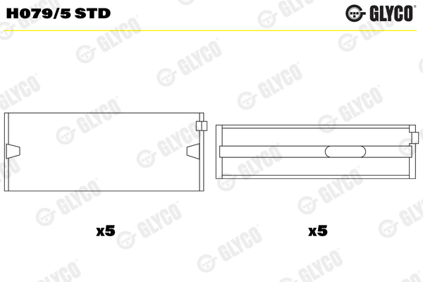 Hoofdlager Glyco H079/5 STD