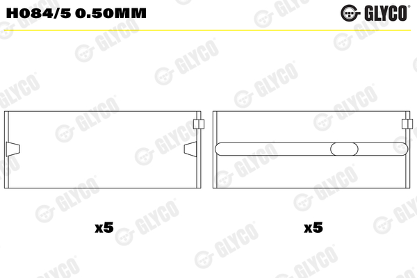 Hoofdlager Glyco H084/5 0.50mm