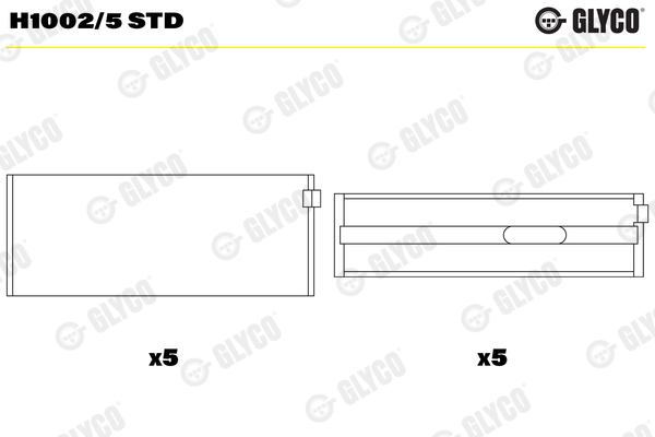 Hoofdlager Glyco H1002/5 STD