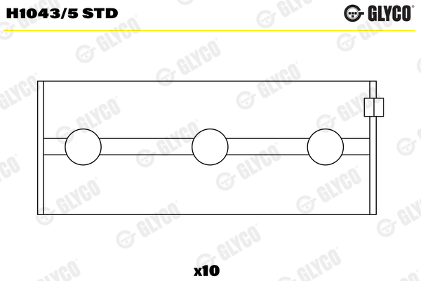 Hoofdlager Glyco H1043/5 STD