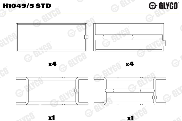 Hoofdlager Glyco H1049/5 STD