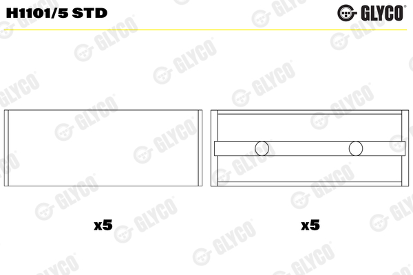 Hoofdlager Glyco H1101/5 STD