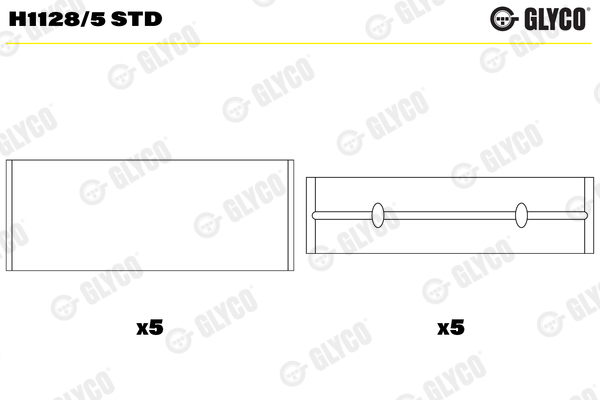 Hoofdlager Glyco H1128/5 STD