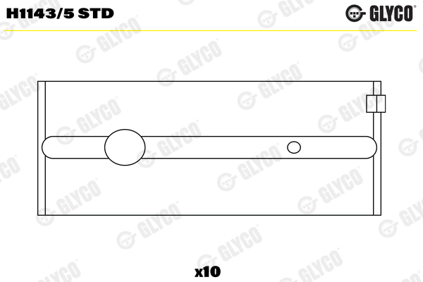 Hoofdlager Glyco H1143/5 STD