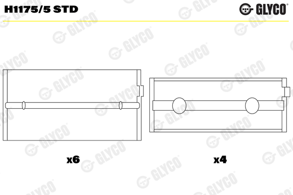 Hoofdlager Glyco H1175/5 STD
