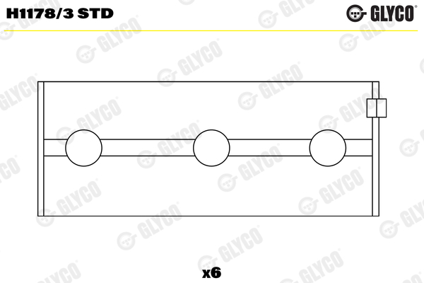 Hoofdlager Glyco H1178/3 STD