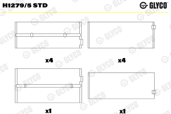 Hoofdlager Glyco H1279/5 STD