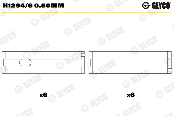 Hoofdlager Glyco H1294/6 0.50mm