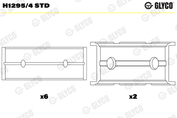 Hoofdlager Glyco H1295/4 STD