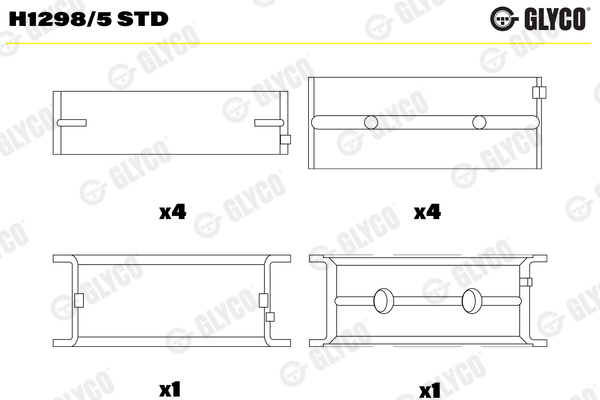 Hoofdlager Glyco H1298/5 STD