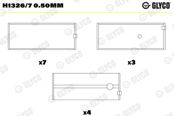 Hoofdlager Glyco H1326/7 0.50mm
