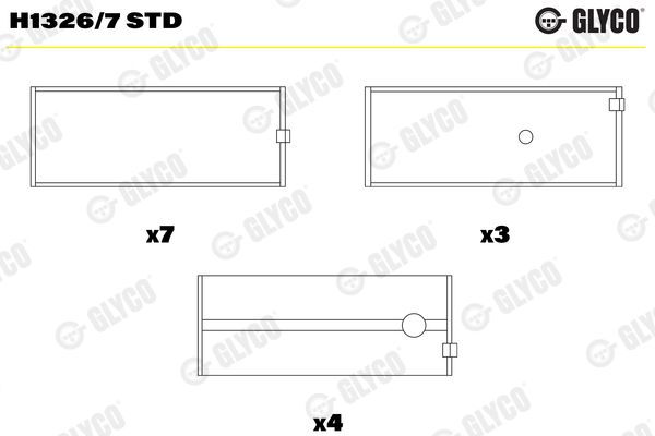 Hoofdlager Glyco H1326/7 STD