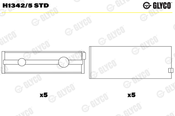 Hoofdlager Glyco H1342/5 STD