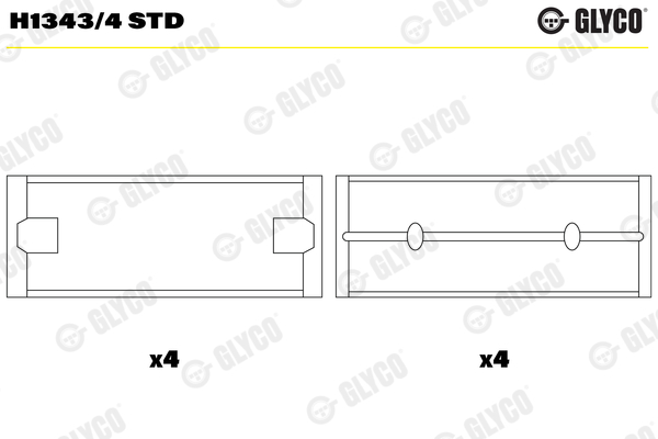 Hoofdlager Glyco H1343/4 STD