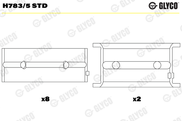 Hoofdlager Glyco H783/5 STD