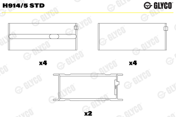 Hoofdlager Glyco H914/5 STD