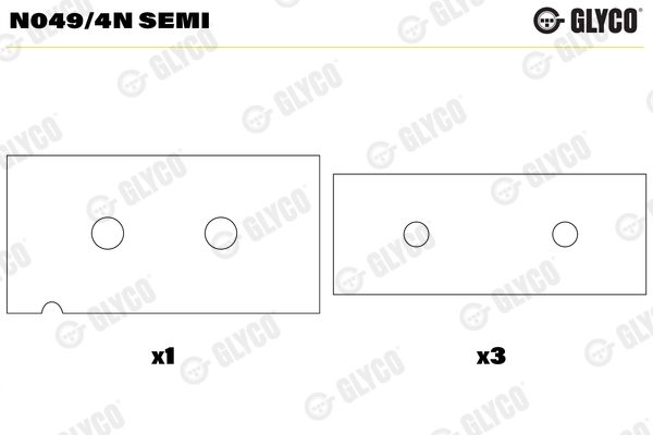 Nokkenaslager Glyco N049/4N SEMI