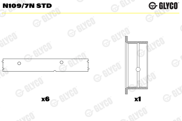 Nokkenaslager Glyco N109/7N STD