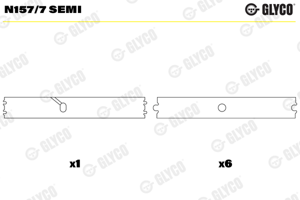 Nokkenaslager Glyco N157/7 SEMI