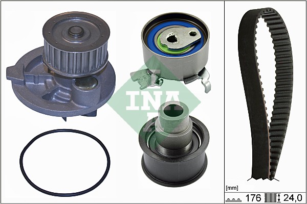 Distributieriem kit inclusief waterpomp INA 530 0079 30