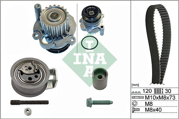 Distributieriem kit inclusief waterpomp INA 530 0091 31