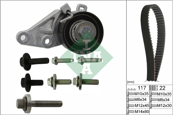 Distributieriem kit INA 530 0140 10