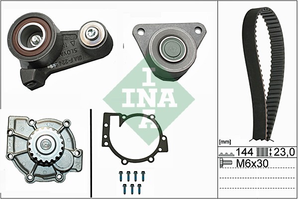 Distributieriem kit inclusief waterpomp INA 530 0250 30